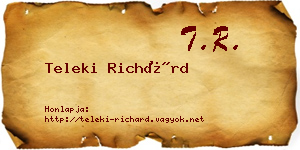 Teleki Richárd névjegykártya