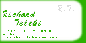 richard teleki business card